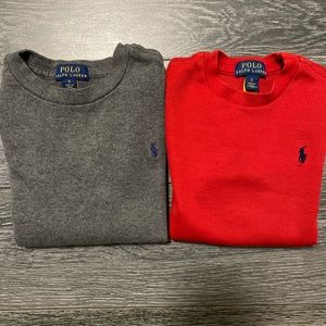 Bundle deal size 5 little boys Polo by Ralph Lauren long sleeve ribbed shirt.